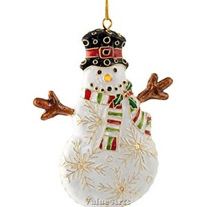 Wert Kunst Cloisonne Schneemann Hängende Verzierung