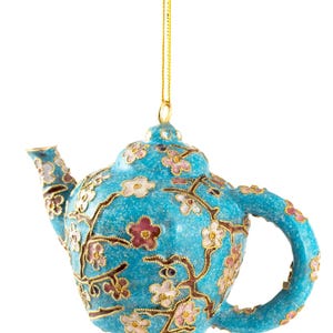 Value Arts Handmade Cloisonne Van Gogh Almond Blossom Teapot Ornament