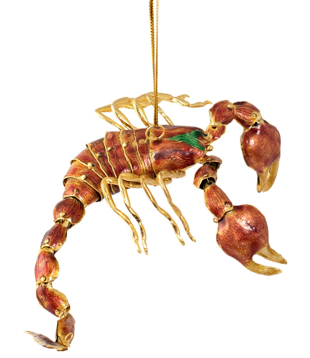 Value Arts Handmade Articulated Cloisonne Red Scorpion Ornament Etsy