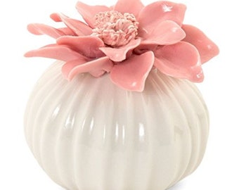 Value Arts Porcelain Hot Pink Flower Fragrance Diffuser