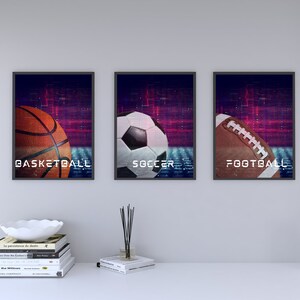 Teen Kids Sports Soccer Basketball Baseball Football Set of 4 Digital Download (PRINTS AVAILABLE)