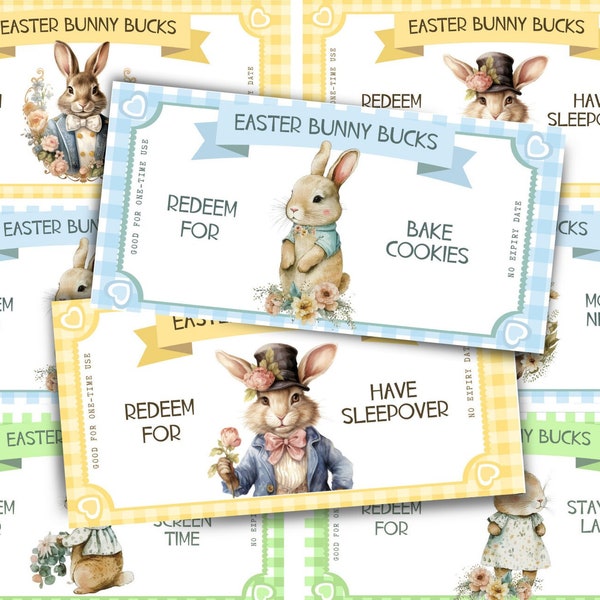Editable Printable Easter Bunny Bucks, Easter Bunny Dollar Bill, Personalized Canva Template, Easter Egg Filler, Kids Easter Activity Coupon