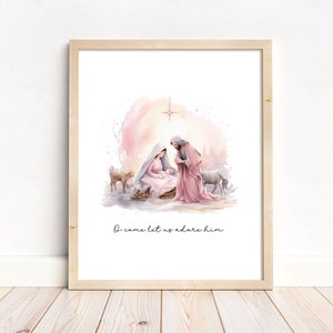 Watercolor Nativity, Christmas Printable, Christmas Decor, Holy Family, Christmas Nativity, Jesus Christ, Christian Art, Baby Jesus, LDS Art