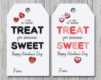Valentines Day Gift Tags/ Treat Bag Tags / Valentine Tags / Printable PDF / Gift Tags for Valentines Day / Kids School Valentine