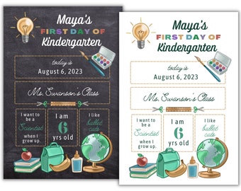 First Day of School Sign Editable Template / First Day of School Printable / Editable School Chalkboard Sign / Back to School Signs