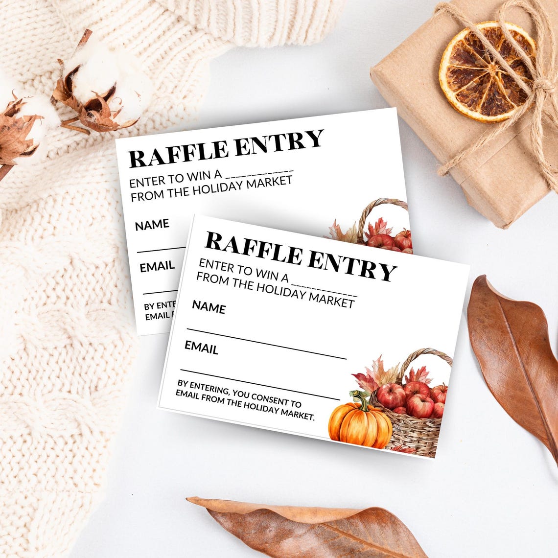 Fall Raffle Signage Editable Autumn Market Sign, Fall Market Flyer Printable, Community ...