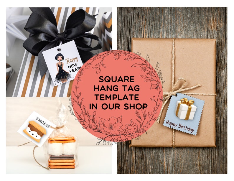 Printable Hang Tag Template Approx 2 X 3.5 / Blank Gift Tags / Create ...
