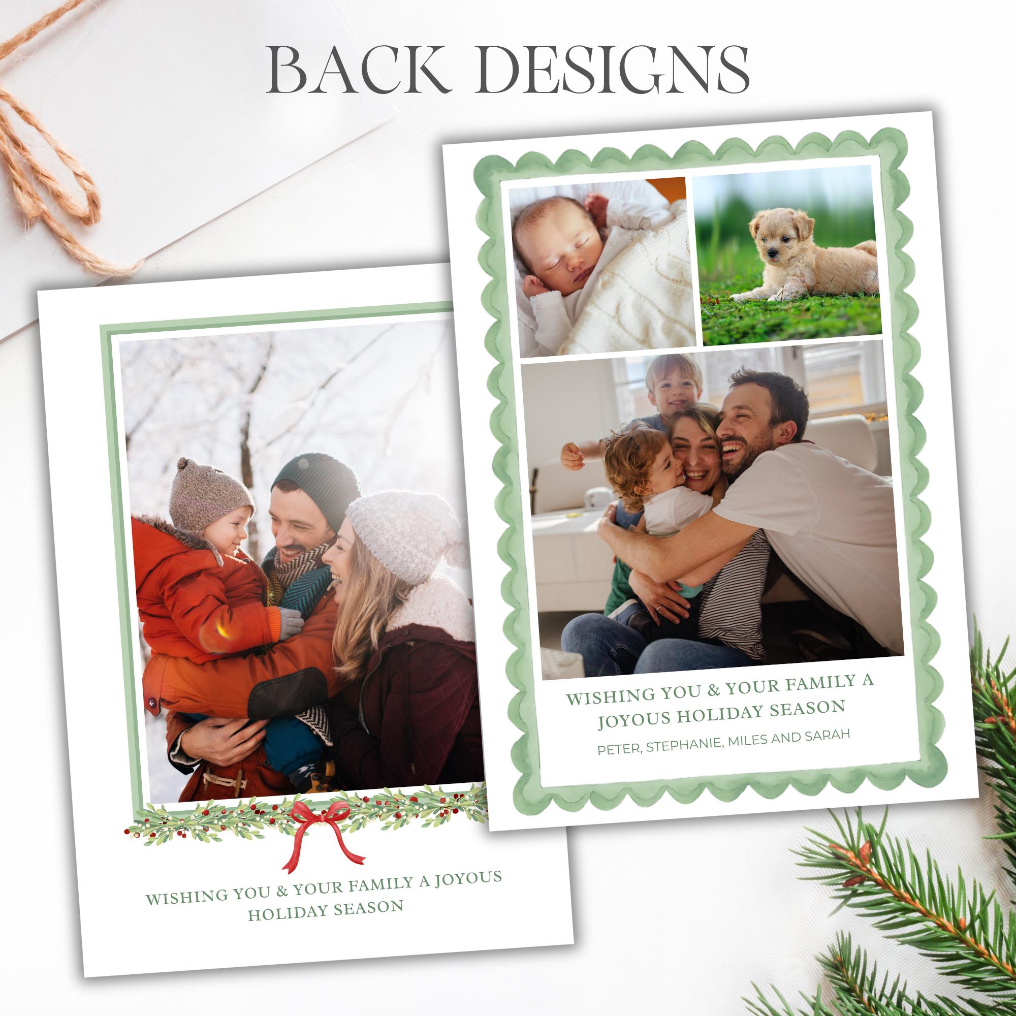 Editable Christmas Card Printable, Watercolor Red Green Christmas ...