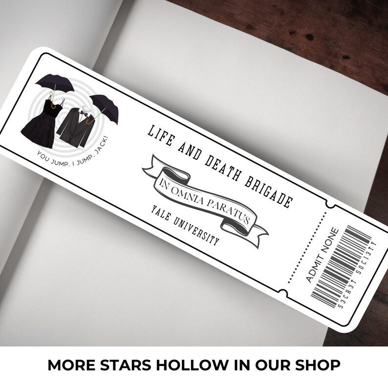 Stars Hollow Movie Festival Bookmark, Ticket Bookmark, Movie Lover ...