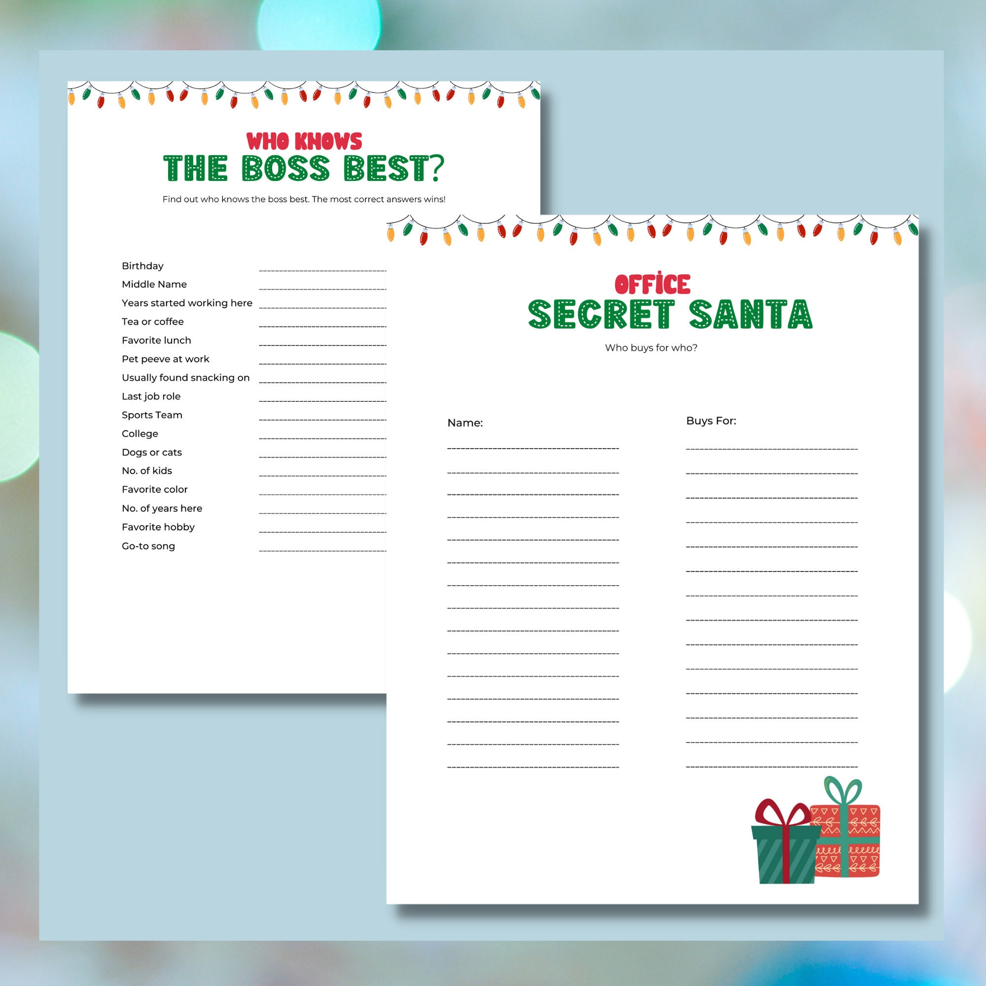 Christmas Game Bundle Printable Family Games Virtual Party - Etsy