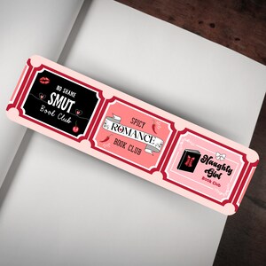 Smut Book Club Bookmark, Book Lover Bookmark, Spicy Romance Lover, Cute Ticket Bookmark, Smutty Bookclub, Bookish Gift, Romance Era, spicy romance books, smut slut, valentine bookmark, valentine gift, sexy bookmark, hot girls read, girly book mark