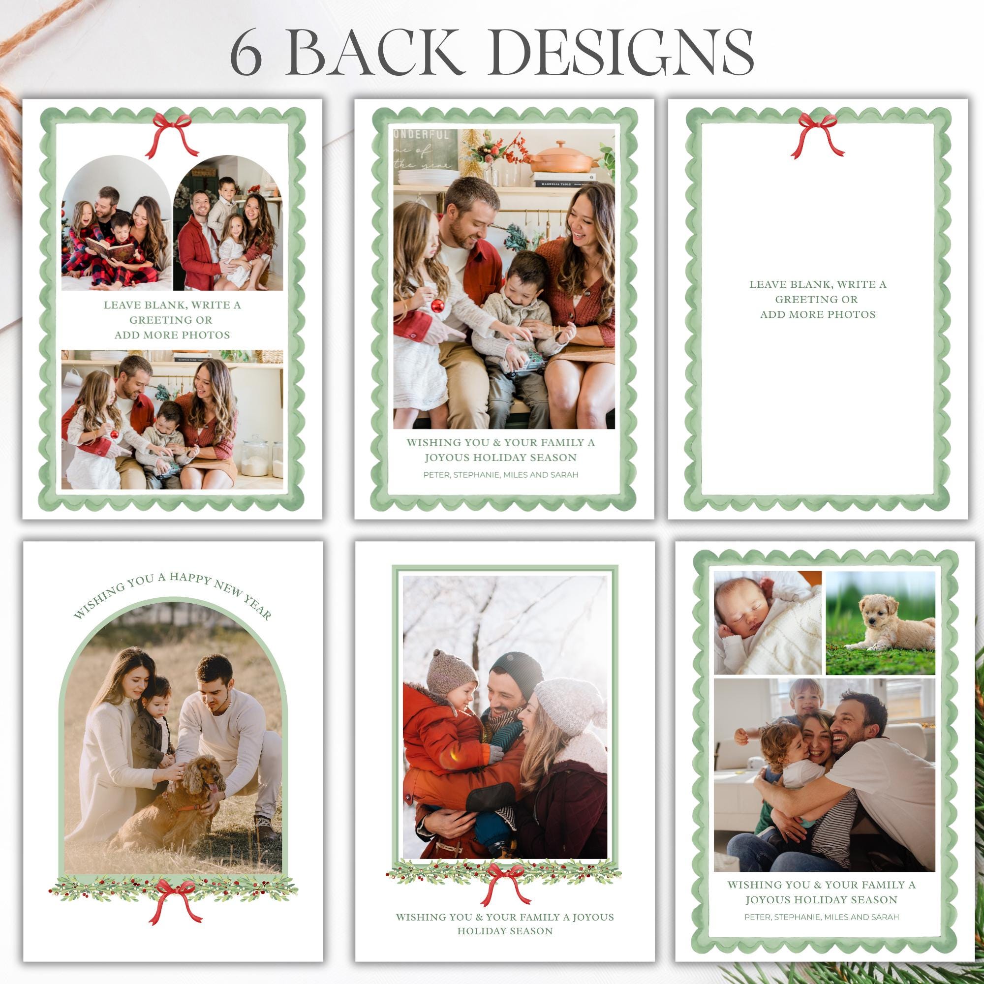 Editable Christmas Card Printable, Watercolor Red Green Christmas ...