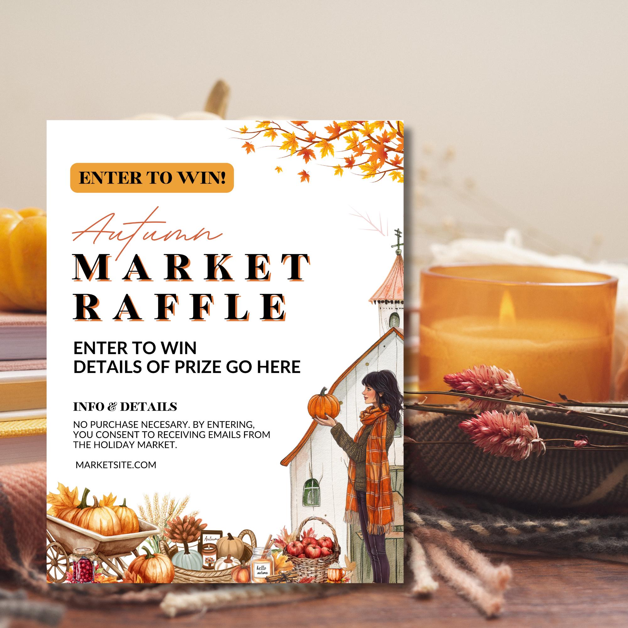 Editable Autumn Market Sign, Fall Market Flyer Printable, Community ...