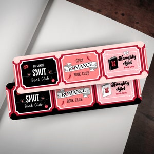 Smut Book Club Bookmark, Book Lover Bookmark, Spicy Romance Lover, Cute Ticket Bookmark, Smutty Book club, Bookish Gift, Romance Era, spicy romance books, smut slut, valentine bookmark, valentine gift, sexy bookmark, hot girls read, girly book mark
