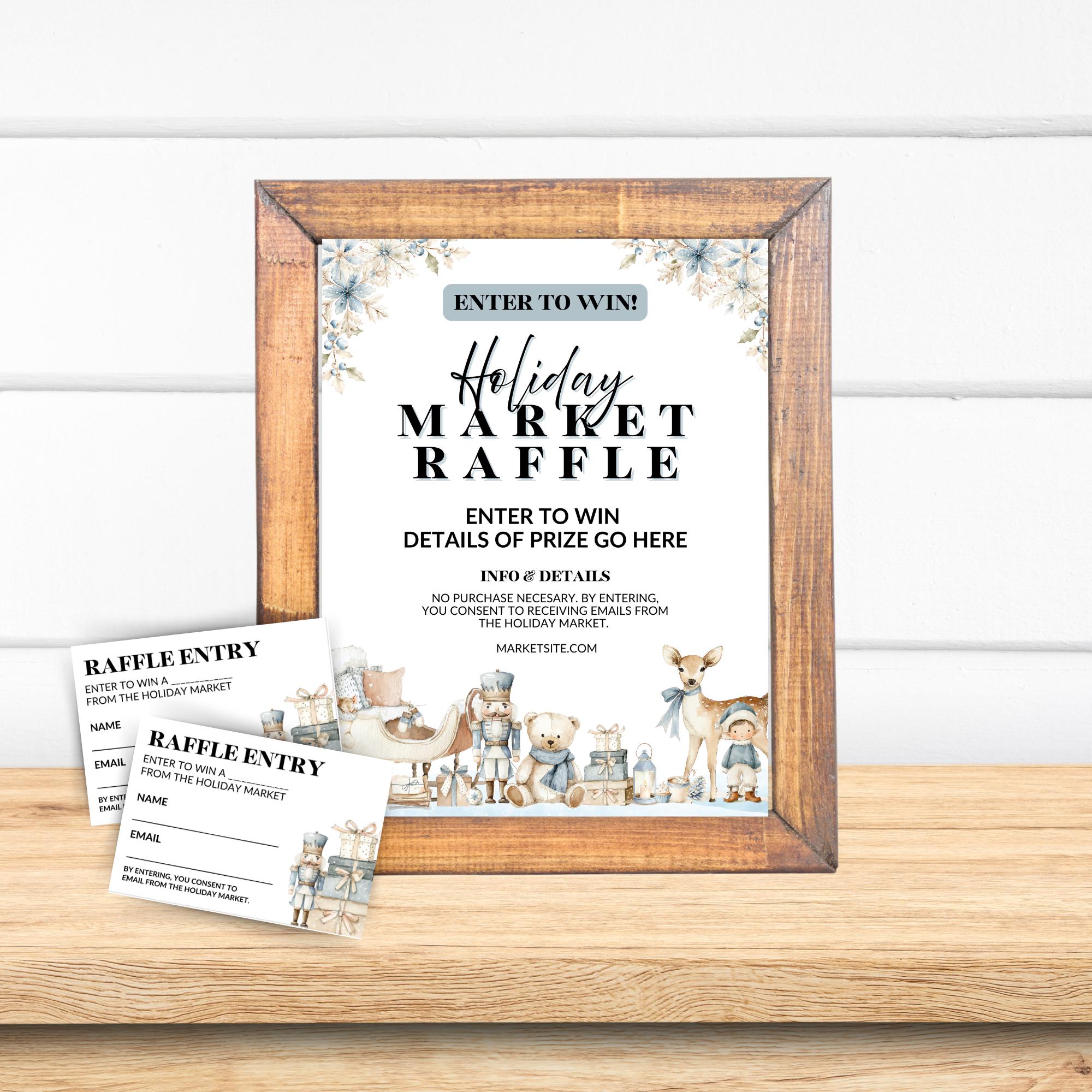 Market Raffle Editable Christmas Market Flyer, Holiday Market Flyer Printable, Craft ...