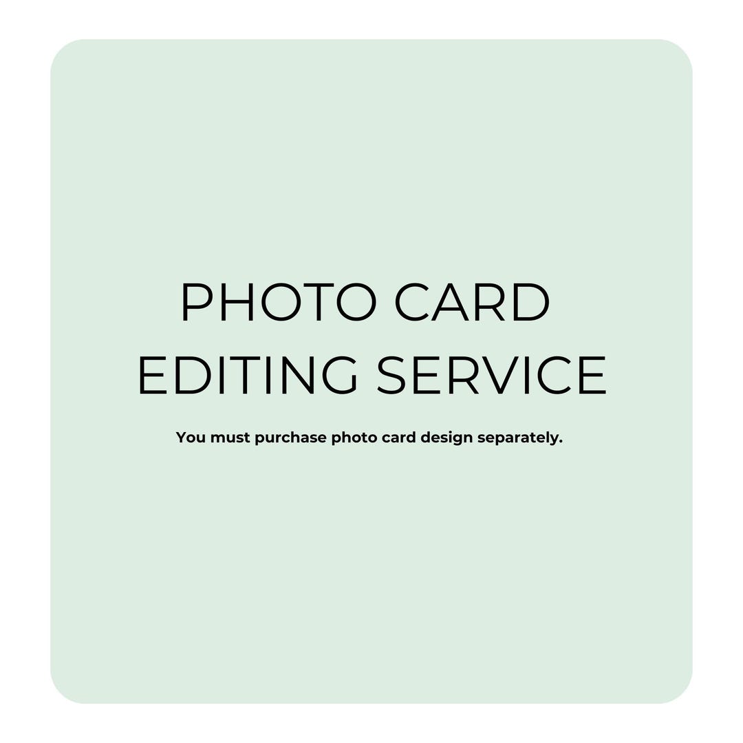 Photo Card Editing Service, Includes Front and Back Side Editing ...