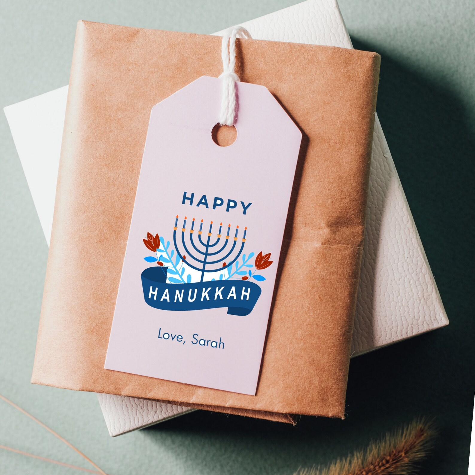 Editable Hanukkah Tags, Hanukkah Gift, Hanukkah Favor Tags, Hanukkah Canva Template, Digital