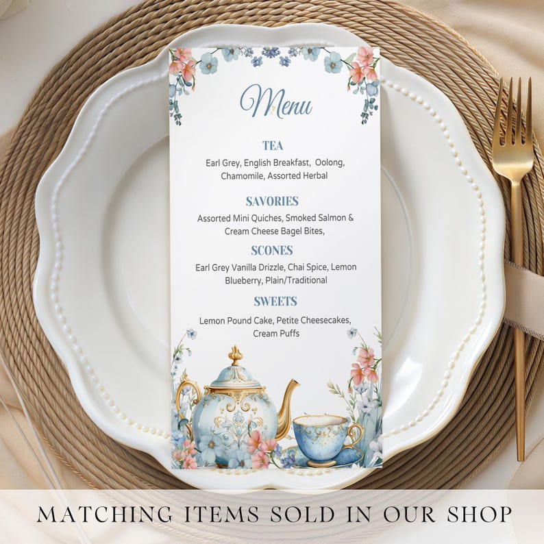 Editable High Tea Template EDITABLE Tea Party Event Ticket, High Tea Party Template, Tea Party ...