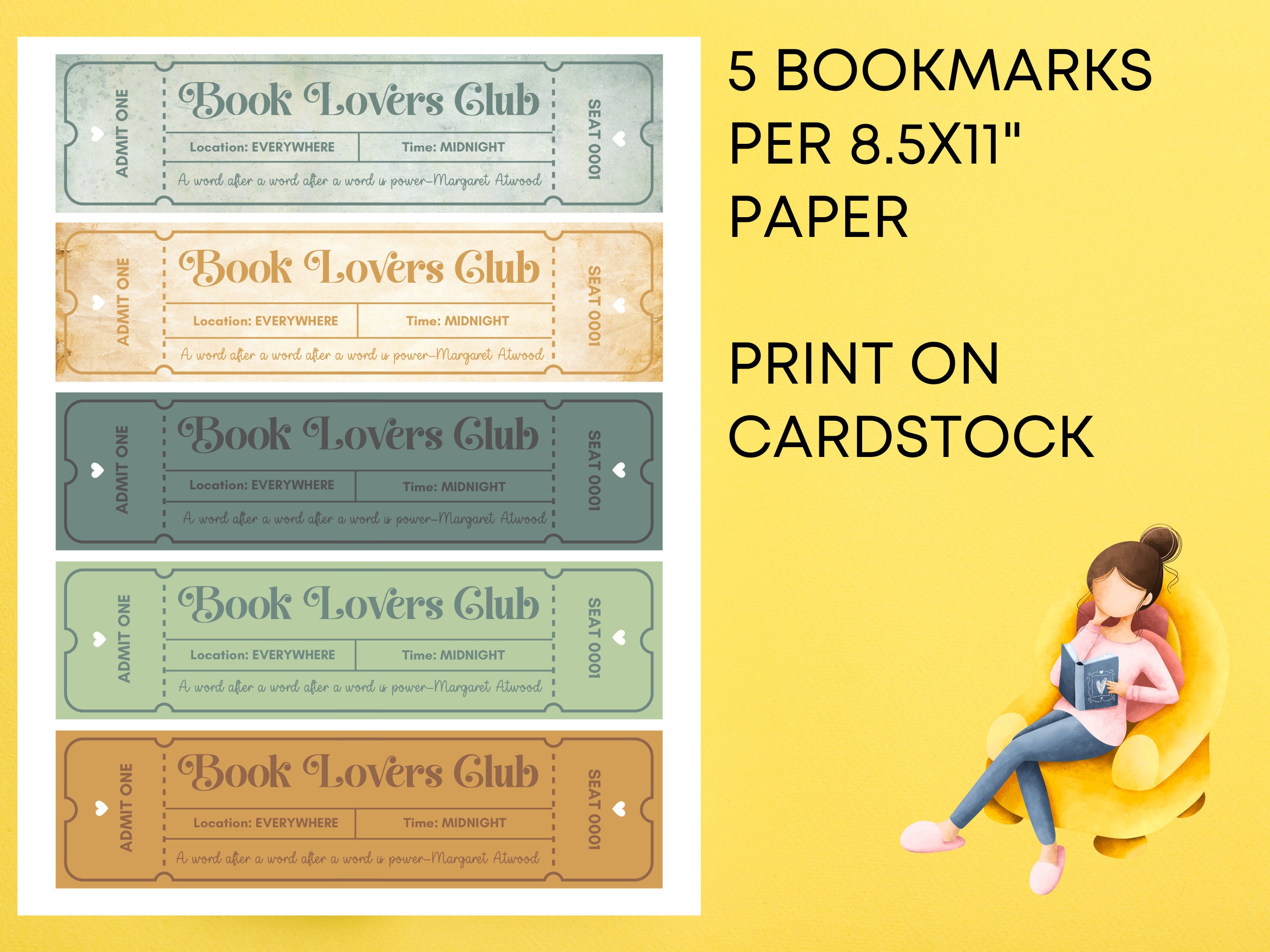 Book Lovers Club Bookmark Gift For Book Lover Book Club Etsy Canada