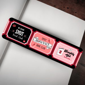 Smut Book Club Bookmark, Book Lover Bookmark, Spicy Romance Lover, Cute Ticket Bookmark, Smutty Bookclub, Bookish Gift, Romance Era, spicy romance books, smut slut, valentine bookmark, valentine gift, sexy bookmark, hot girls read, girly book mark