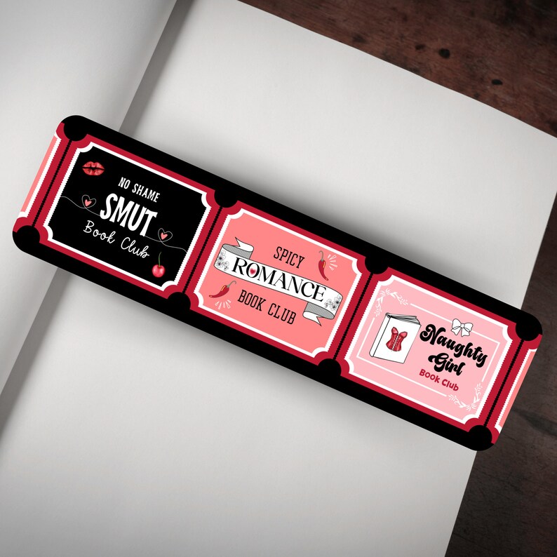 Smut Book Club Bookmark, Book Lover Bookmark, Spicy Romance Lover, Cute Ticket Bookmark, Smutty Bookclub, Bookish Gift, Romance Era, spicy romance books, smut slut, valentine bookmark, valentine gift, sexy bookmark, hot girls read, girly book mark