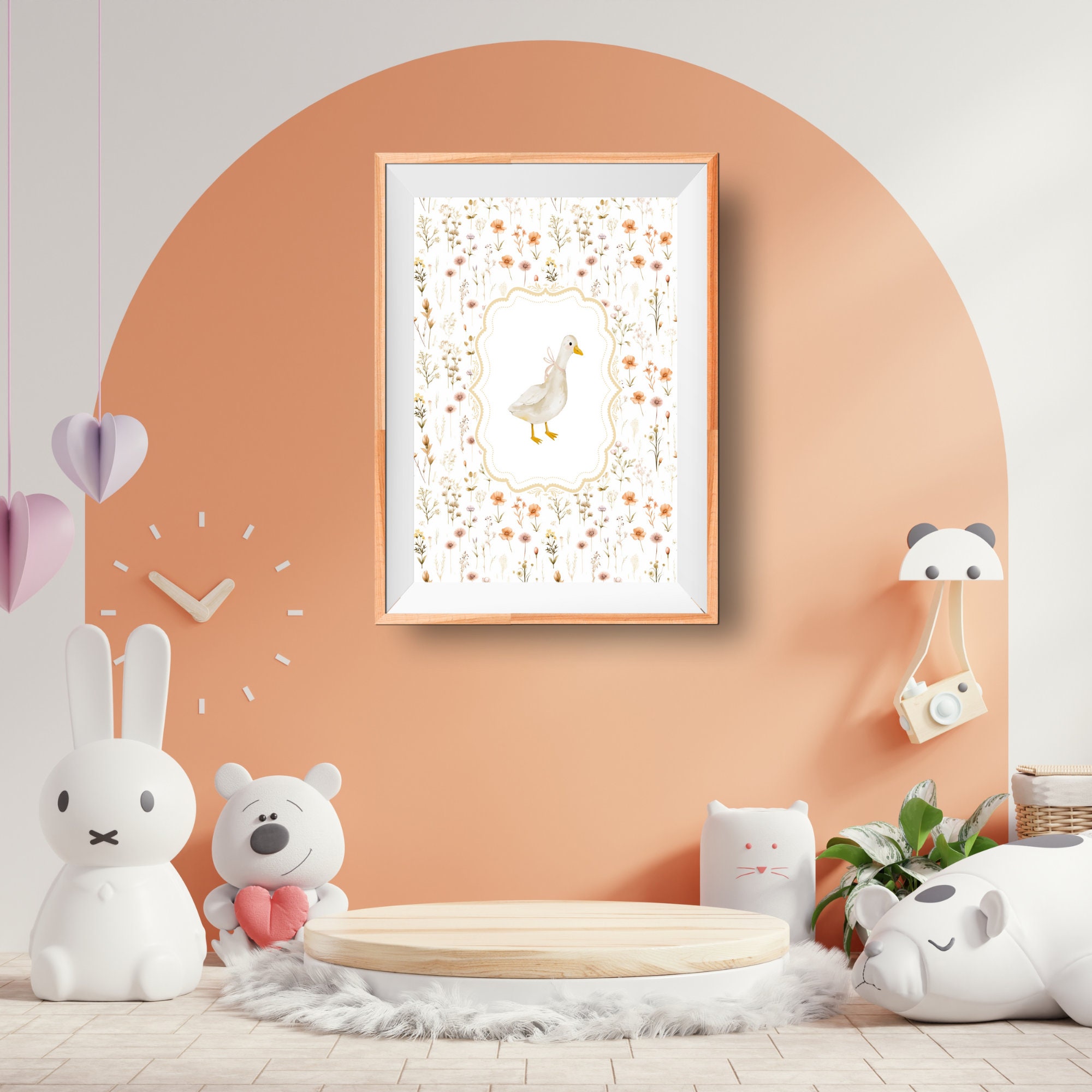 Bunny Nursery Print Set, Duck Nursery Print, Rabbit Deer Woodland ...