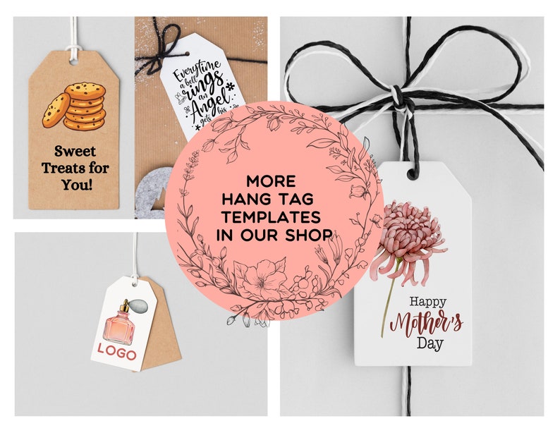 Printable Square Hang Tag Template 2.5x 2..5 / Blank Gift Tags / Create
