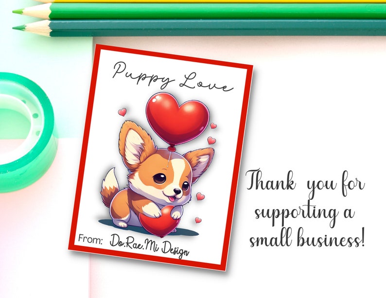 Corgi Valentines / Corgi Valentine Printable / Corgi Valentine Card ...