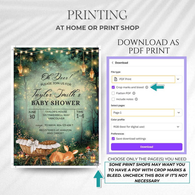 EDITABLE Woodland baby shower Invitation, Enchanted Forest Invite, magical Woodland Invite Canva, Enchanted baby shower, fairy garden, fairy lights, woodland deer party theme, magical baby shower, Enchanted Forest, Enchanted Garden Invitation Forest Fairy Garden, Woodland Garden Invite, magical Party, Emerald Green baby shower invite, oh deer baby shower, cradle, Enchanted Forest Baby Shower Invite Template Canva, Woodland Baby Shower, Oh Deer Woodland Deer Magical Baby Shower Fairy Garden