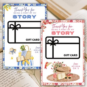 Teacher Gift Card Holder Printable, Printable Gift Card Holder, End Of The Year Gift, Librarian Gifts, Teacher Appreciation, Principal Gift