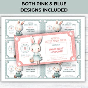 Editable Printable Easter Bunny Bucks, Easter Bunny Dollar Bill, Personalized Canva Template, Easter Egg Filler, Kids Easter Activity Coupon, easter egg suffer, personalized easter tag, easter coupon, easter printable, printable money, cute bunny