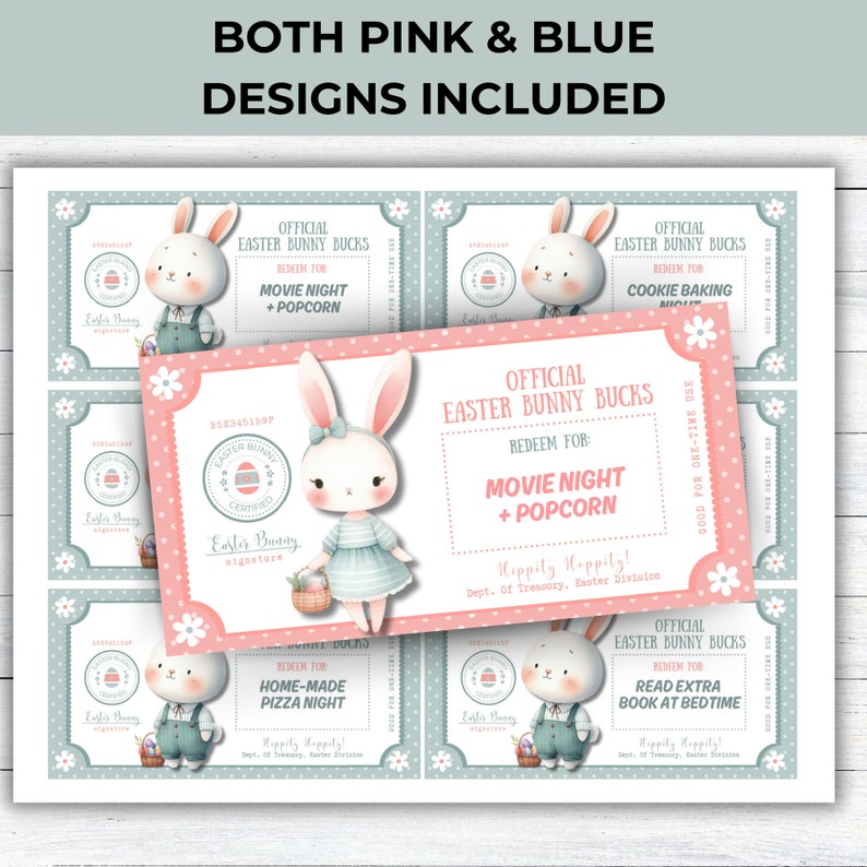 Editable Printable Easter Bunny Bucks, Easter Bunny Dollar Bill, Personalized Canva Template, Easter Egg Filler, Kids Easter Activity Coupon, easter egg suffer, personalized easter tag, easter coupon, easter printable, printable money, cute bunny