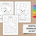 Teddy Bear Coloring Sheets / Printable PDF / Bear Coloring Page / Digital Download - Etsy