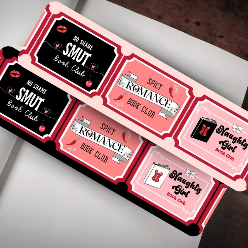 Smut Book Club Bookmark, Book Lover Bookmark, Spicy Romance Lover, Cute Ticket Bookmark, Smutty Bookclub, Bookish Gift, Romance Era, spicy romance books, smut slut, valentine bookmark, valentine gift, sexy bookmark, hot girls read, girly book mark
