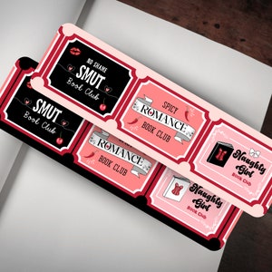 Smut Book Club Bookmark, Book Lover Bookmark, Spicy Romance Lover, Cute Ticket Bookmark, Smutty Bookclub, Bookish Gift, Romance Era, spicy romance books, smut slut, valentine bookmark, valentine gift, sexy bookmark, hot girls read, girly book mark