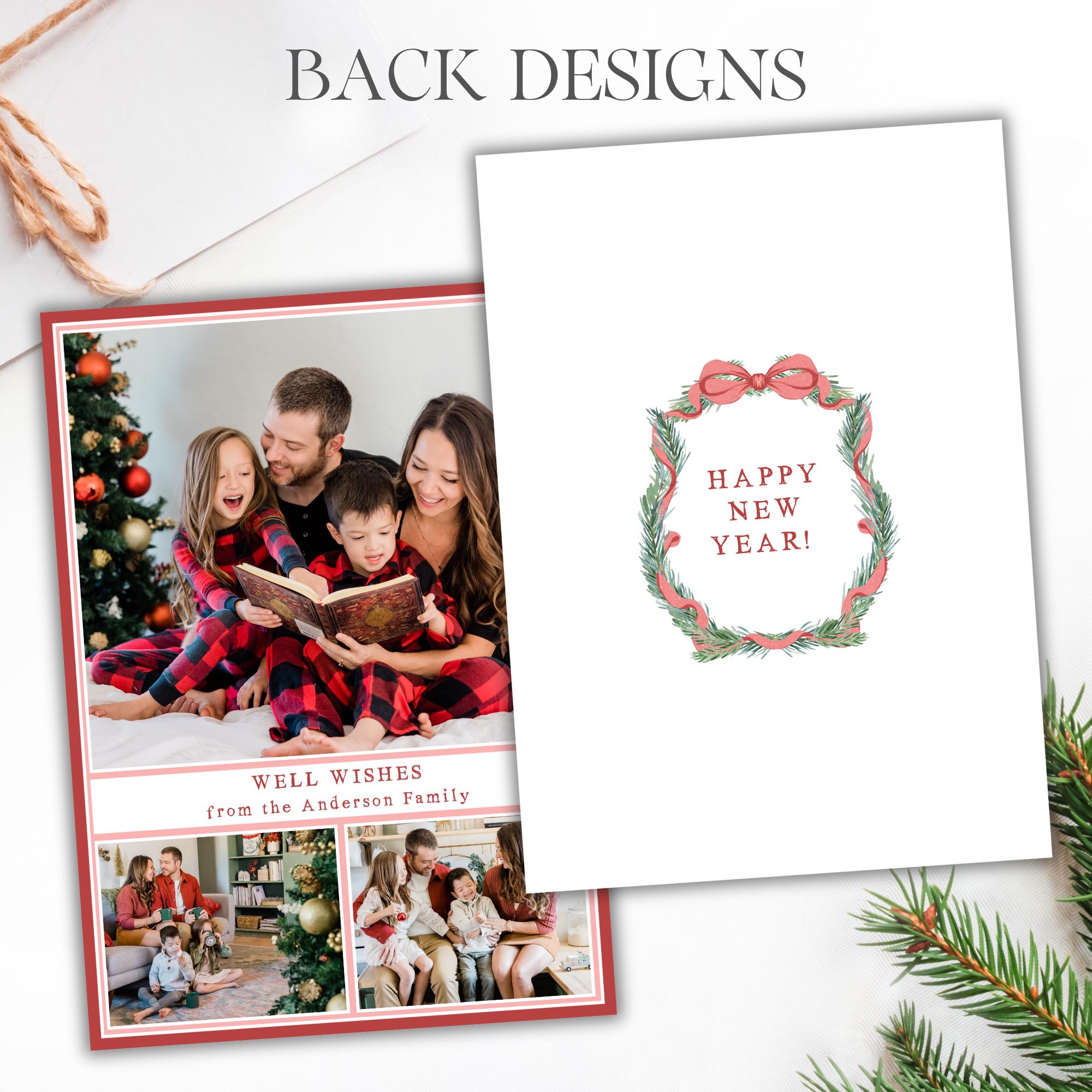 Editable Christmas Card Printable, Watercolor Red Green Christmas ...