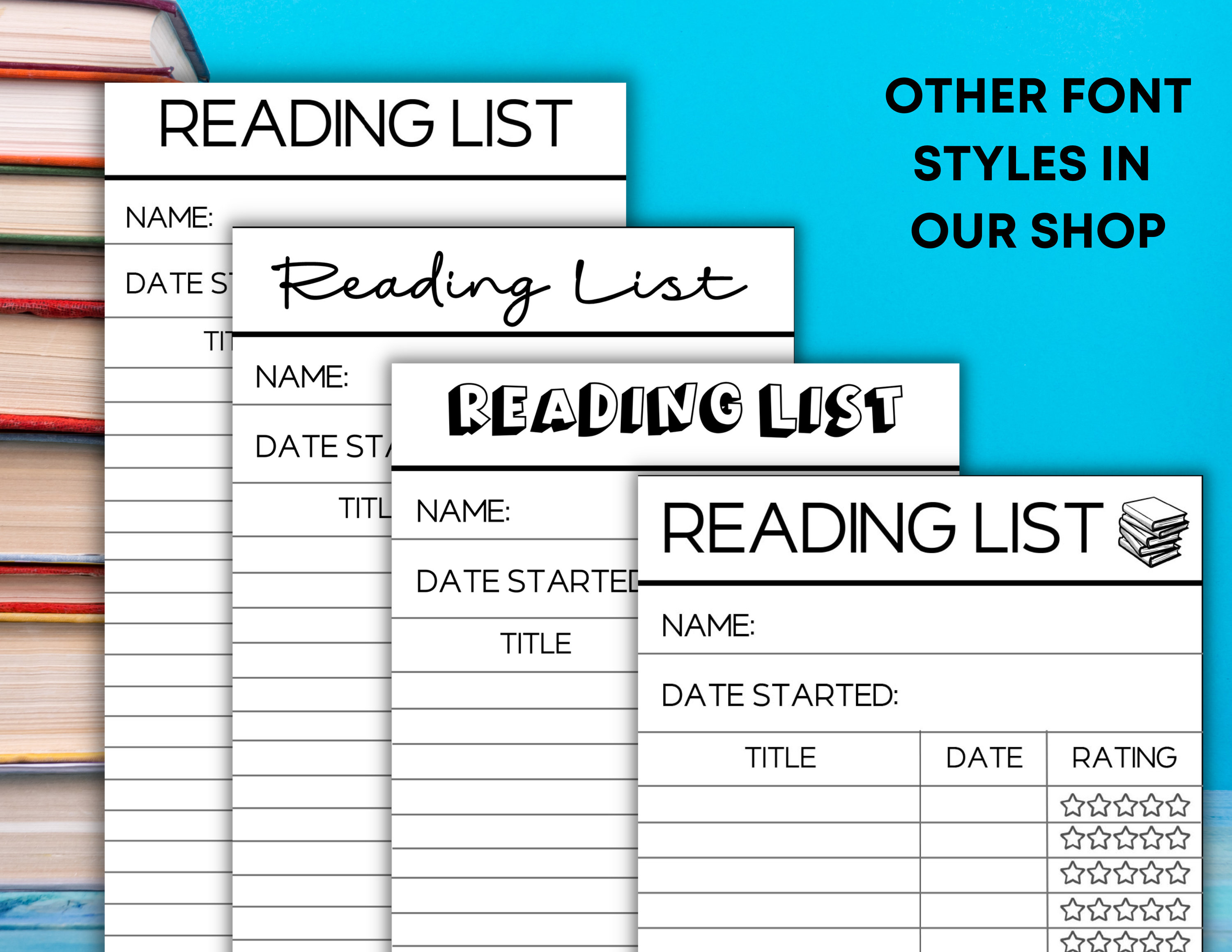 Printable Library Card / Reading Tracker / Reading List - Etsy