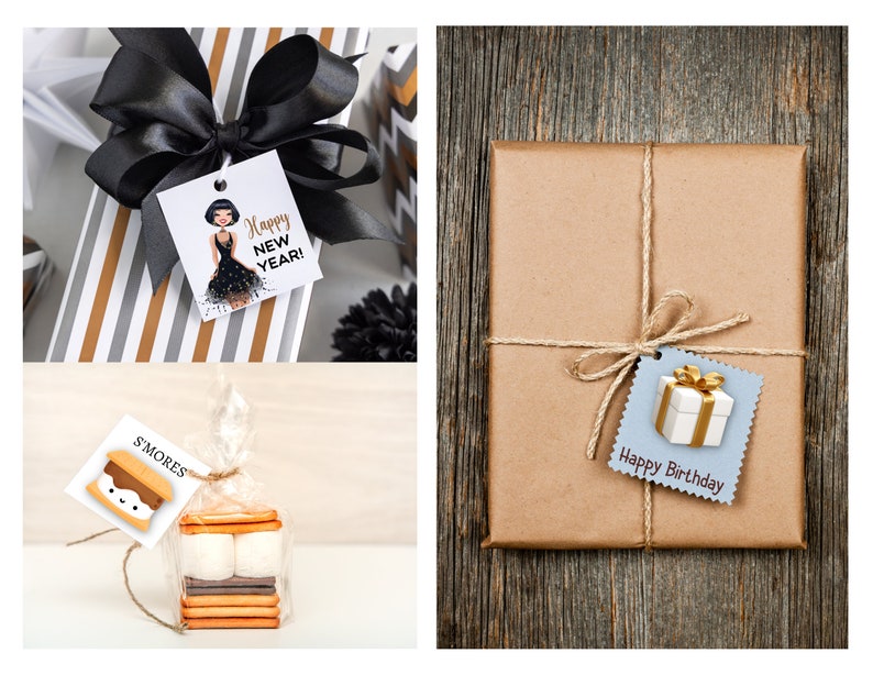 Printable Square Hang Tag Template 2.5x 2..5 / Blank Gift Tags / Create