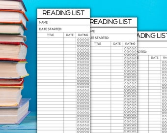 Printable Library Card / Reading Tracker / Reading List Bookmark/ Vintage Library Bookmark / Book Tracker