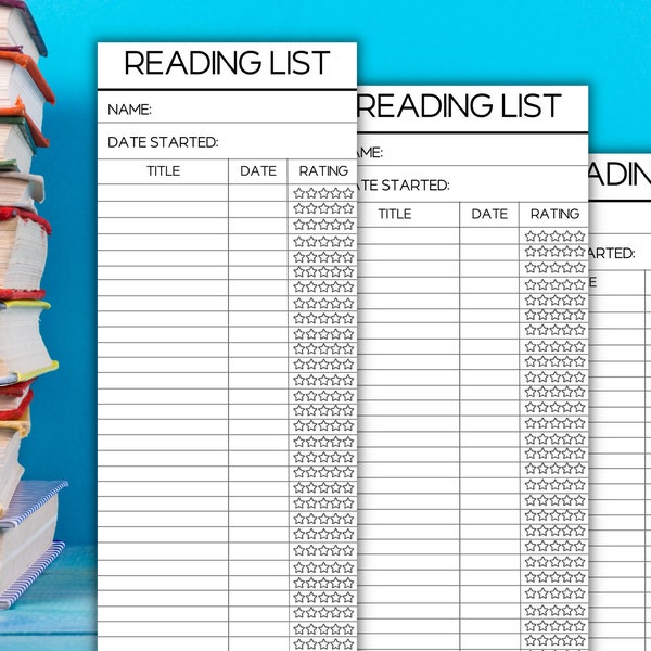 Printable Library Card / Reading Tracker / Reading List Bookmark/ Vintage Library Bookmark / Book Tracker