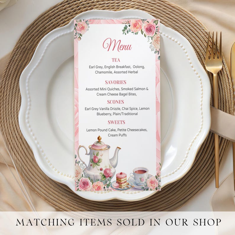 EDITABLE Tea Party Event Ticket, High Tea Party Template, Tea Party ...