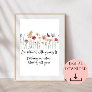 Inspirational Quote, Therapy Office Decor, Affirmation Wall Art, School Psychologist, Mental Health Print, School Counselor, Self Love Print