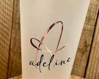 Personalized name cup - personalized wedding glass - guest favor - personalized birthday decoration - reusable name cup