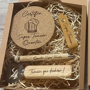 personalized engraved witness gift box - wedding gift - witness name - personalized witness box - gift box