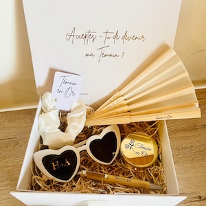 Personalized engraved gift box, gift box, witness request, future bride, witness, bridesmaid, EVJF
