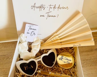 Personalized engraved gift box, gift box, witness request, bride-to-be, witness, bridesmaid, bachelorette party