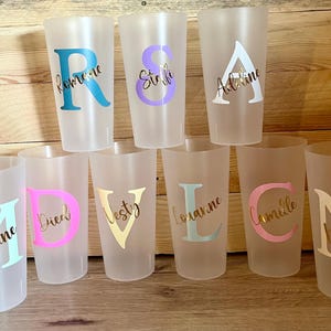 Eco Cup 50cl First names, personalized cup birthday baptism personalized glass wedding guest gift, cup customization