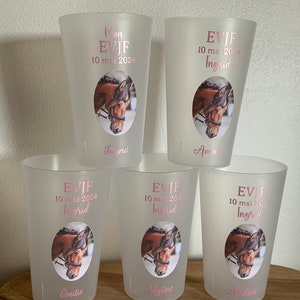 Bicchiere Eco Cup da 30 cl con foto, bicchiere per battesimo di compleanno personalizzato, regalo per gli invitati al matrimonio, personalizzazione del bicchiere, segnaposto