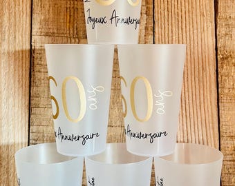 Eco Cup beker 30cl Voornamen, gepersonaliseerde verjaardagsbeker doop gepersonaliseerd glazen huwelijksgastcadeau, bekerpersonalisatie