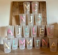 Eco Cup 30cl First Names, personalized cup birthday baptism personalized glass wedding guest gift, cup personalization product logo